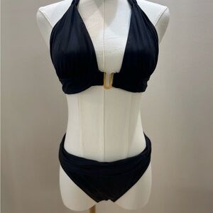 La Blanca Black Halter Bikini